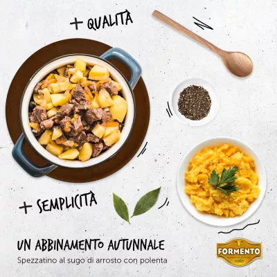 Spezzatino con patate e polenta