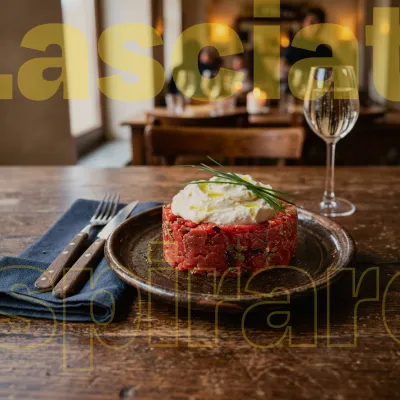 battuta con crema di robiola