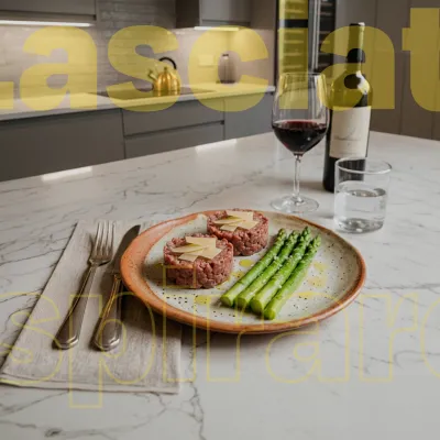 Tartare di Scottona con punte di Asparago di Santena