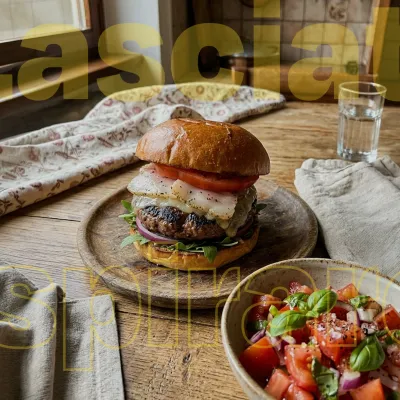 Hamburger di Bovino Adulto con Lard d'Arnad DOP e cuore di bue