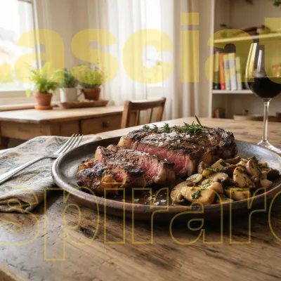 Costata con porcini, rosmarino e fiocchi di sale