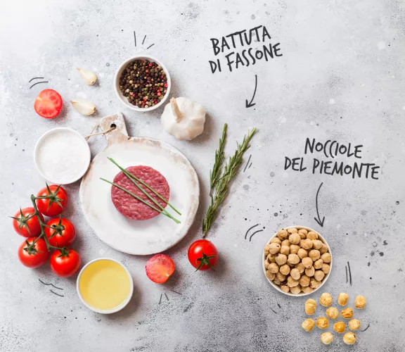 La Battuta di Fassone con Nocciole del Piemonte