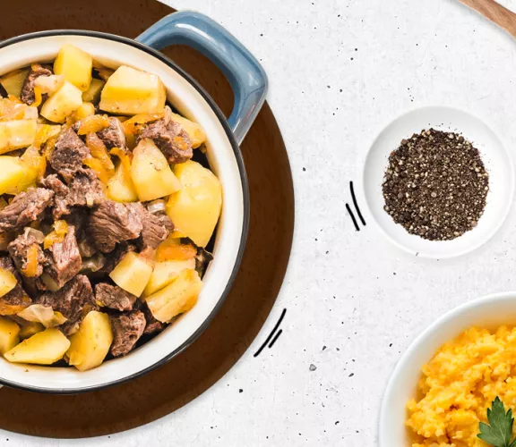 Spezzatino con patate e polenta
