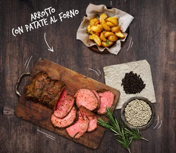 Arrosto con patate al forno