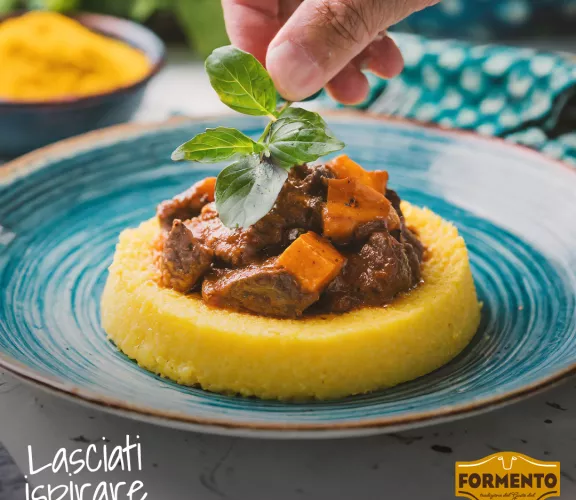 Spezzatino con polenta concia